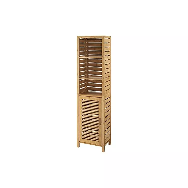 Linon Bracken Bamboo Tall Cabinet