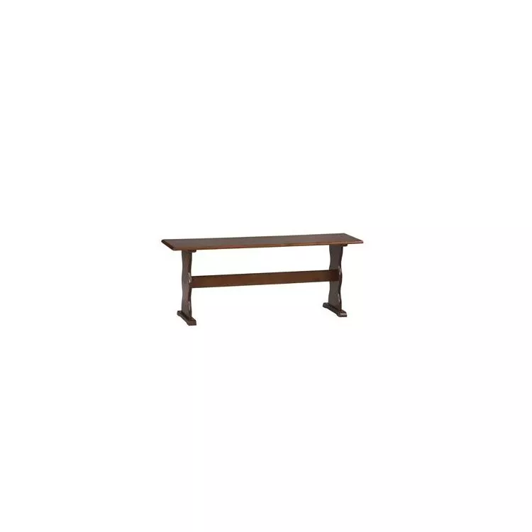 Linon Chelsea Walnut Nook Simple Bench Walnut