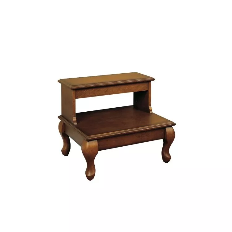 Linon Cherry Bed Steps with Drawer - Attic Style