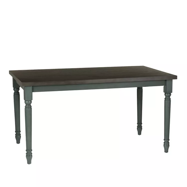 Linon Teal Dining Table - Willow Blue Finish