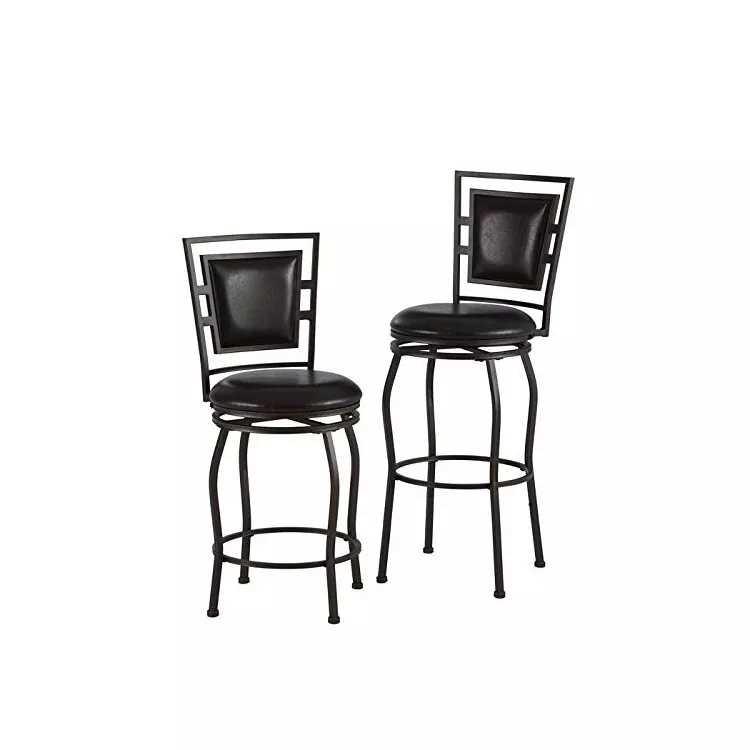 Linon Townsend Dark Brown 3 Pc Adj Stool Set Dark Brown