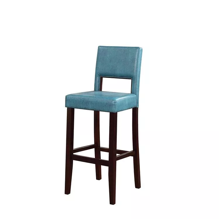 Linon Vega Blue Bar Stool Aegean Blue
