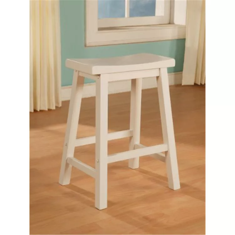 Linon White Counter Stool - Modern Bar Stool for Kitchens