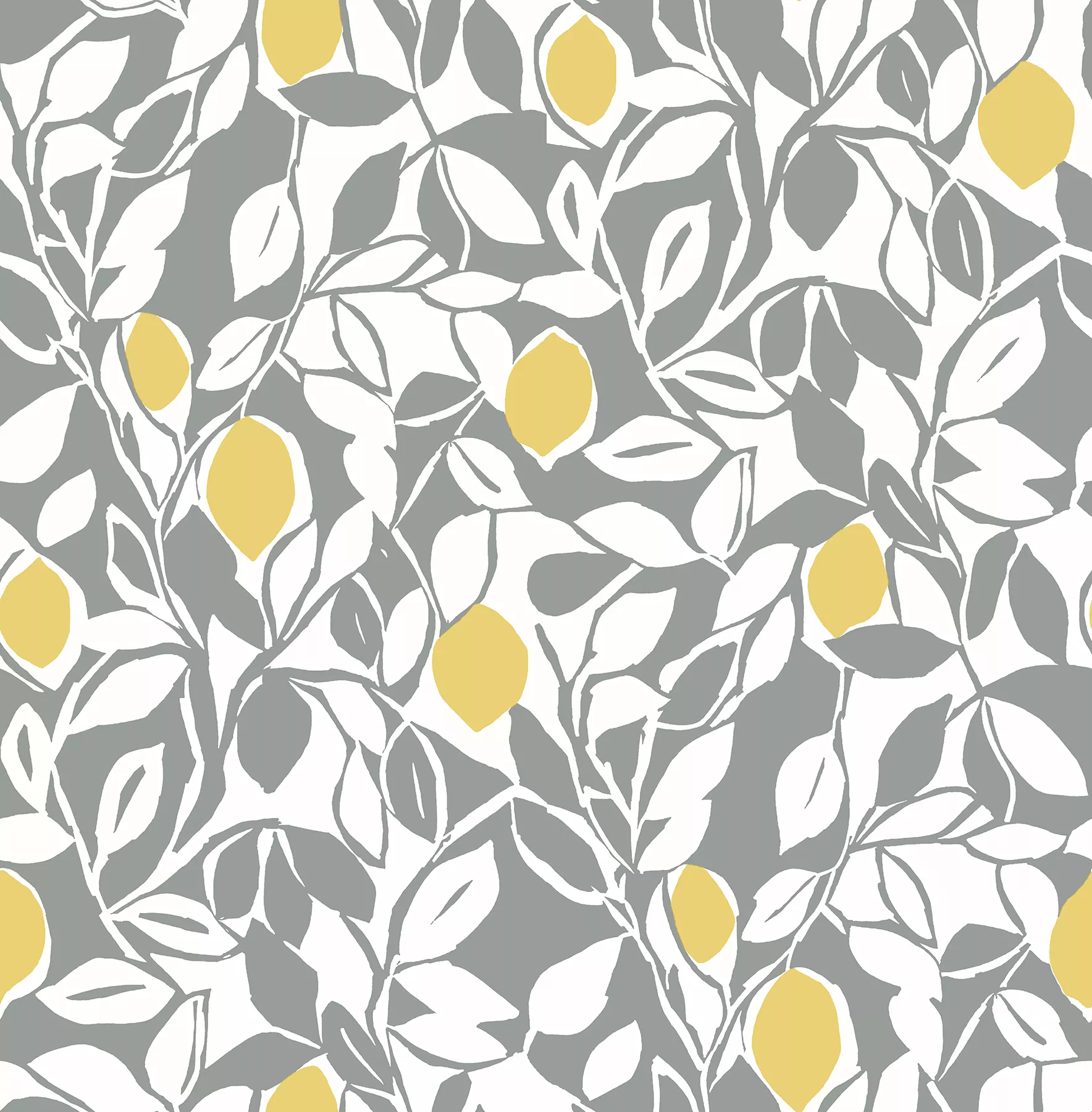Loretto Grey Citrus Wallpaper (Set of 2)