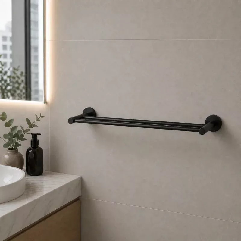 Luna 600/750mm Double Towel Rail