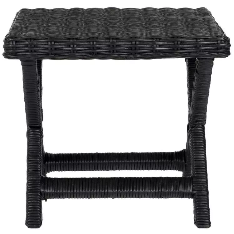 Mango Wood Transitional Bench with Rattan Seat & Rustic Charm
