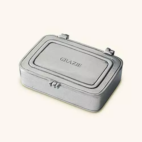Match Pewter Grazie Thank You Trinket or Card Box