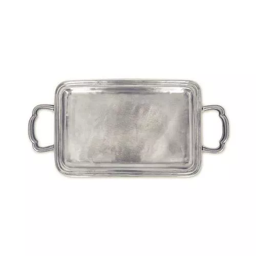 Match Pewter Lago Rectangle Tray with Handles