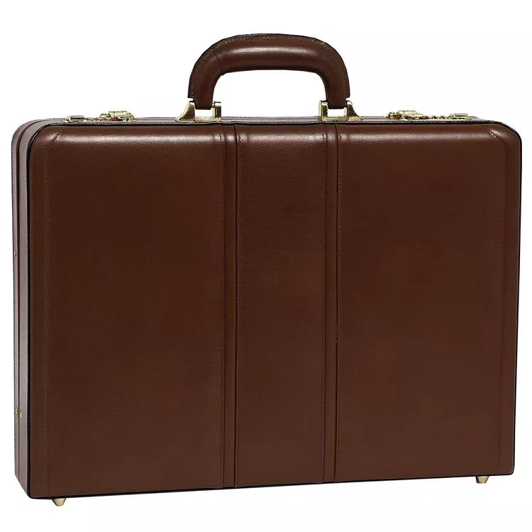 McKleinUSA Leather Expandable Briefcase - Coughlin Black