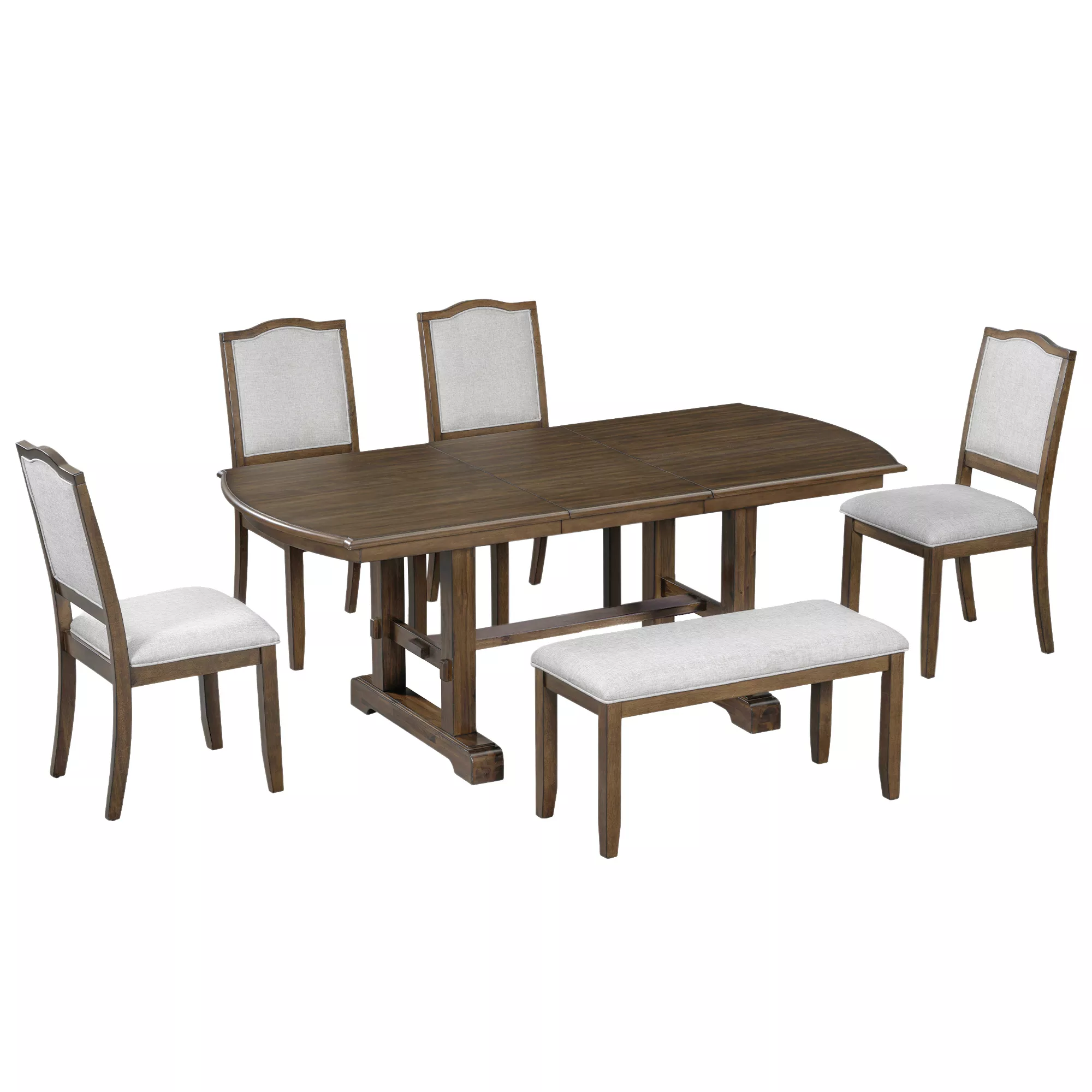 Merax 6-Piece Classic Extendable Dining Set