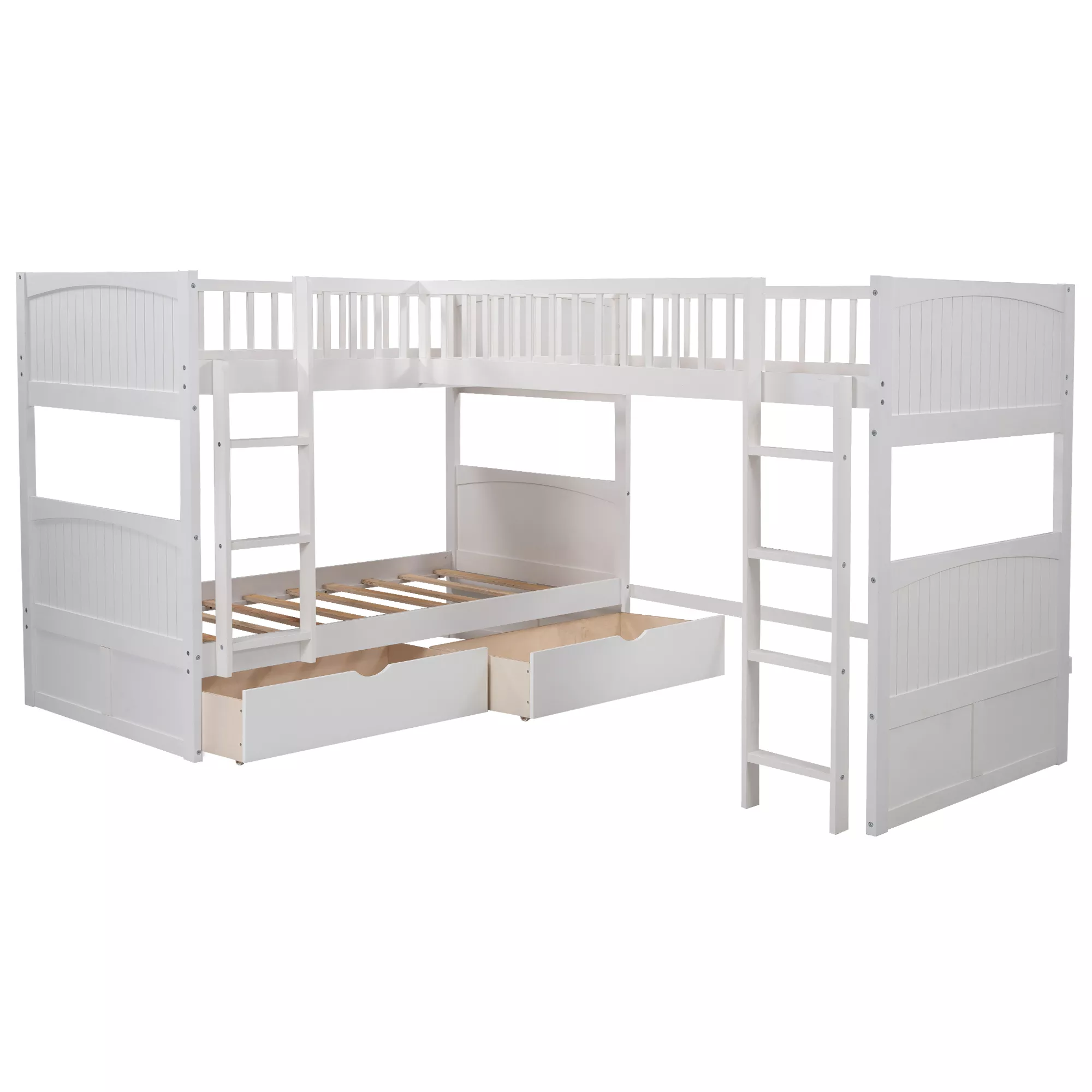 Merax Bunk Bed with a Loft Bed attached