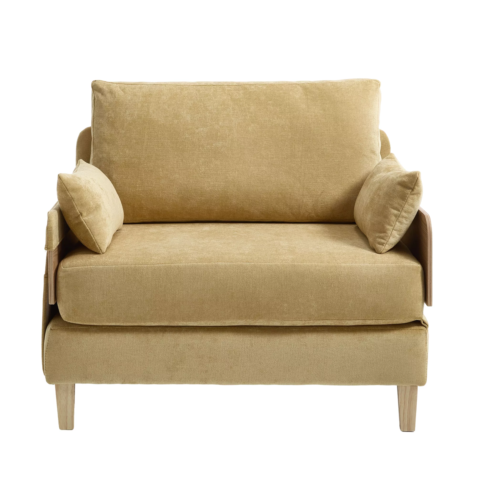Merax Foldable Chenille Sofa Chair Convertible Futon Sleeper