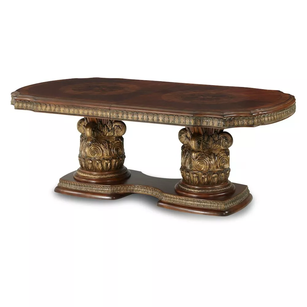 Michael Amini Villa Valencia Rectangular Dining Table - Classic Chestnut