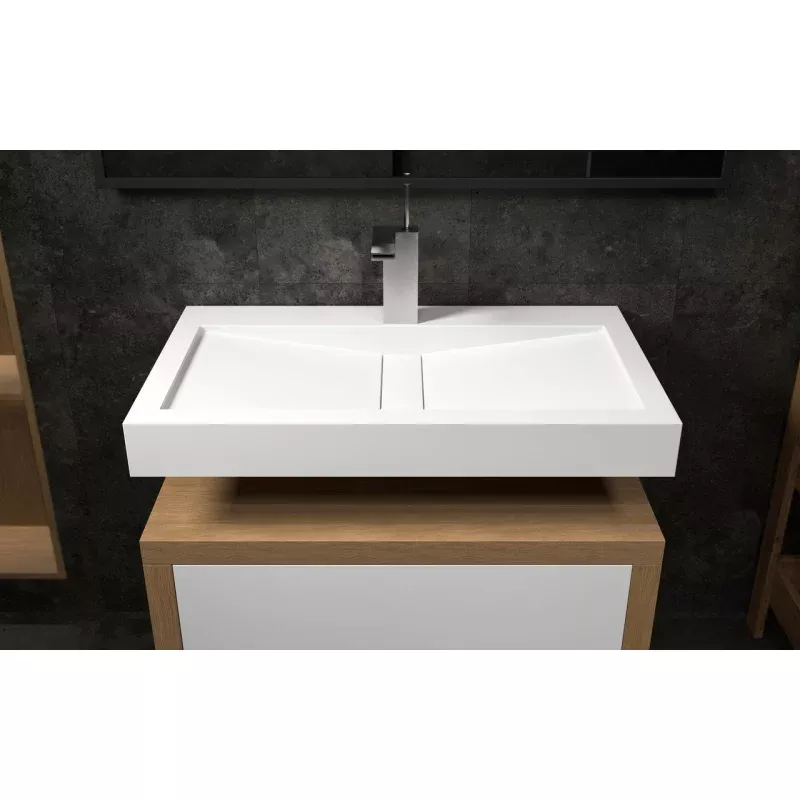 Millennium-90 White Stone Sink