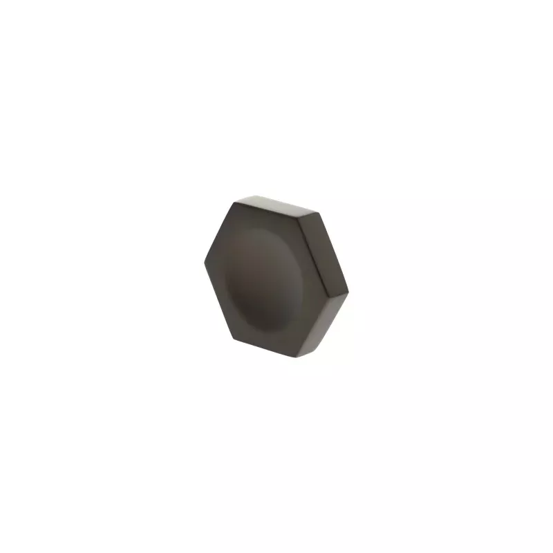 Millhouse Brass Pennington Hexagonal Finger Pull Cabinet Knob Handle