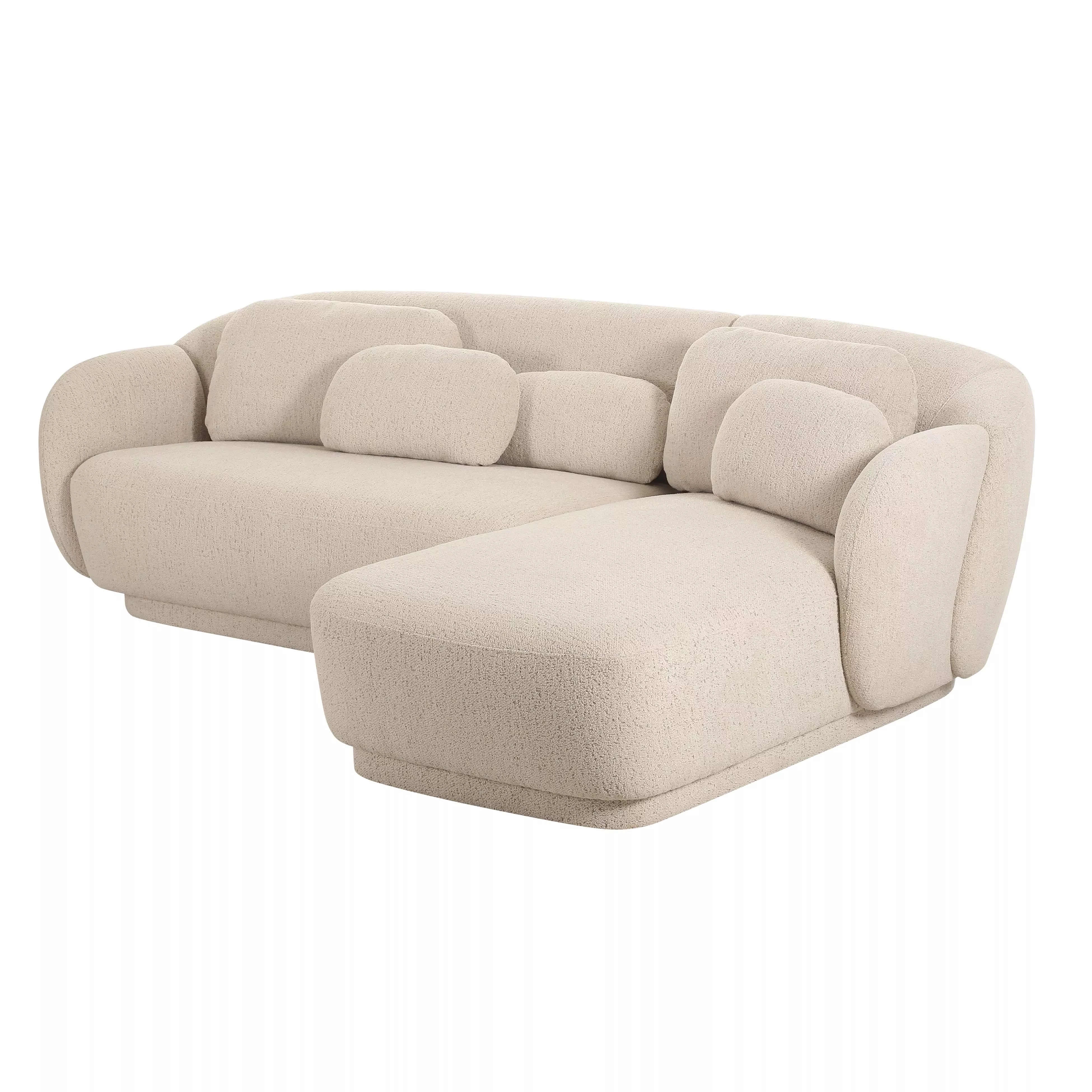 Misty Cream Boucle Sectional - RAF