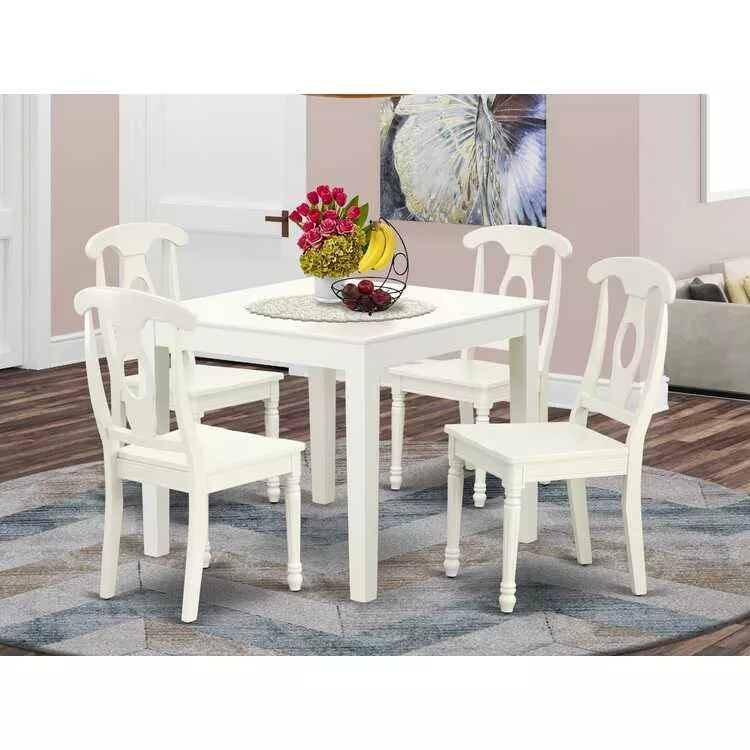 Modern 36x36 Square Dining Table Set with 4 Chairs