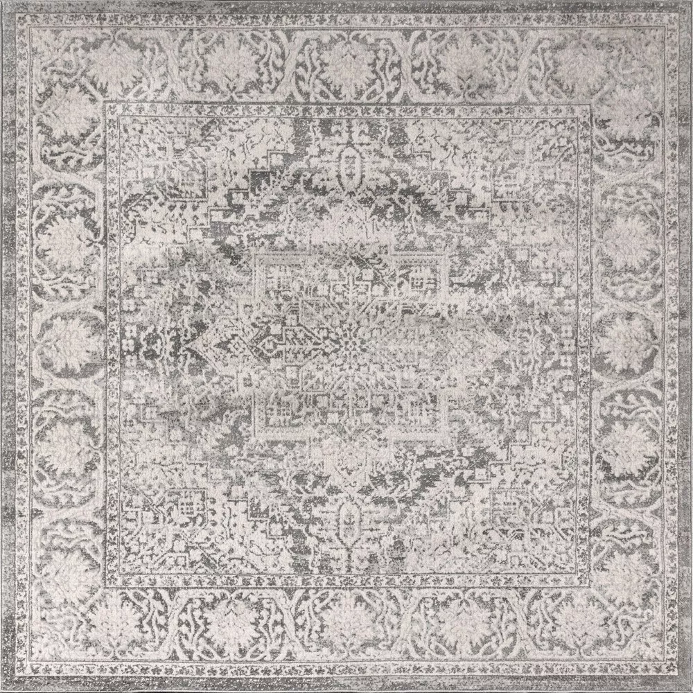 Modern Vintage Medallion Square Area Rug