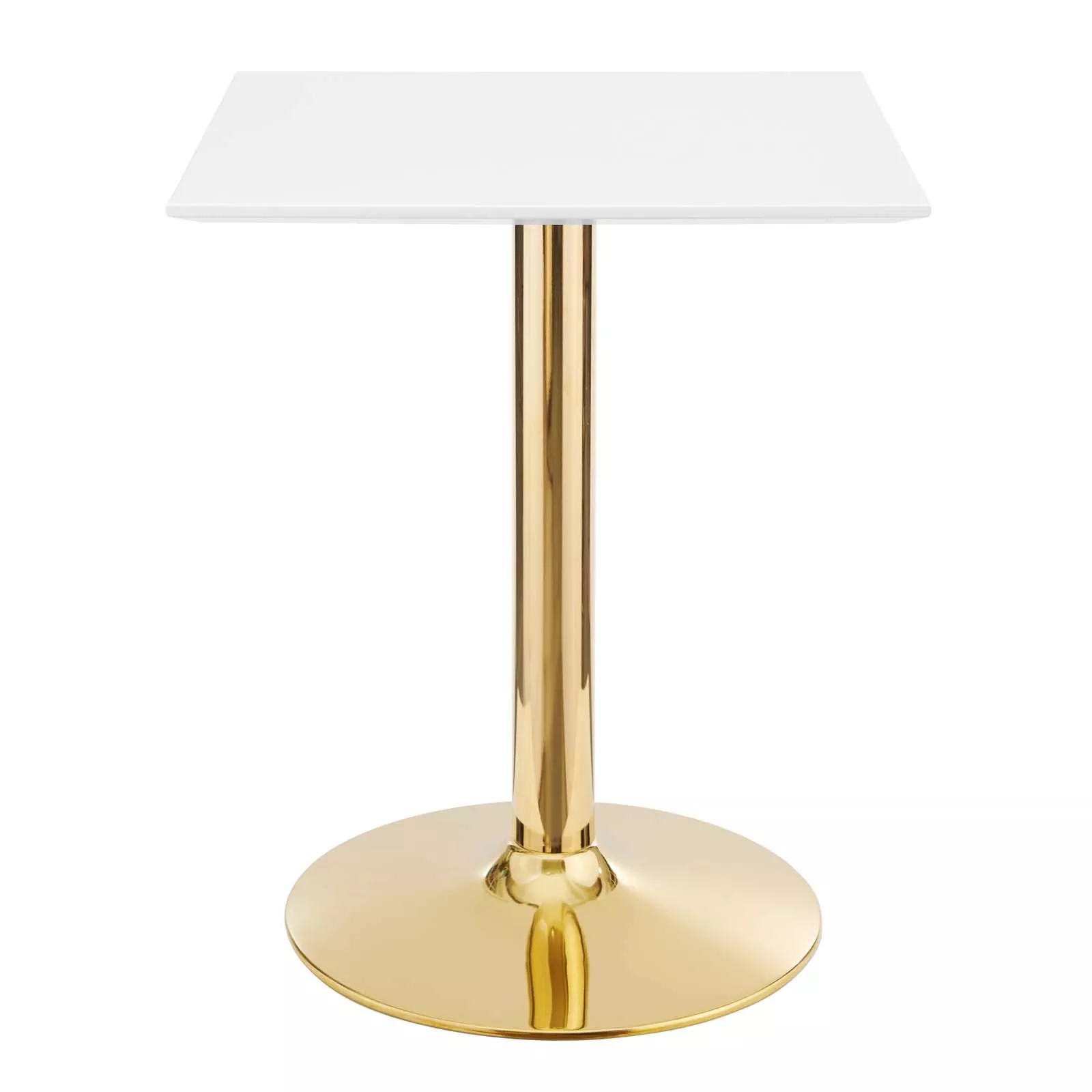 Modway - Verne 24" Square Dining Table Gold White