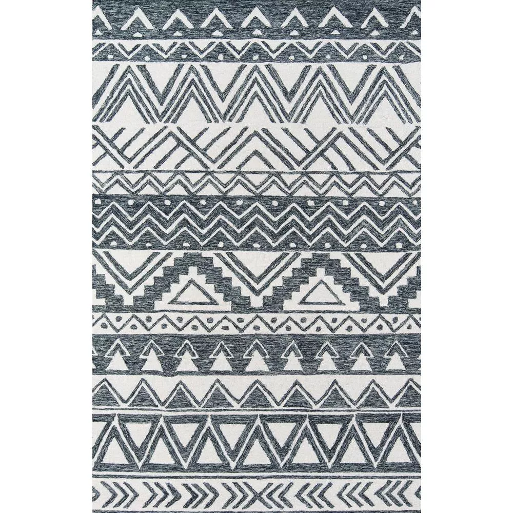 Momeni Contemporary Rectangle Area Rug, Charcoal