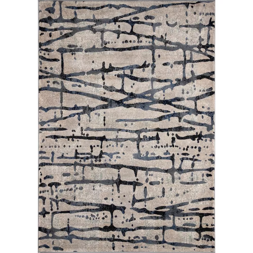 Momeni Contemporary Rectangle Area Rug, Grey,