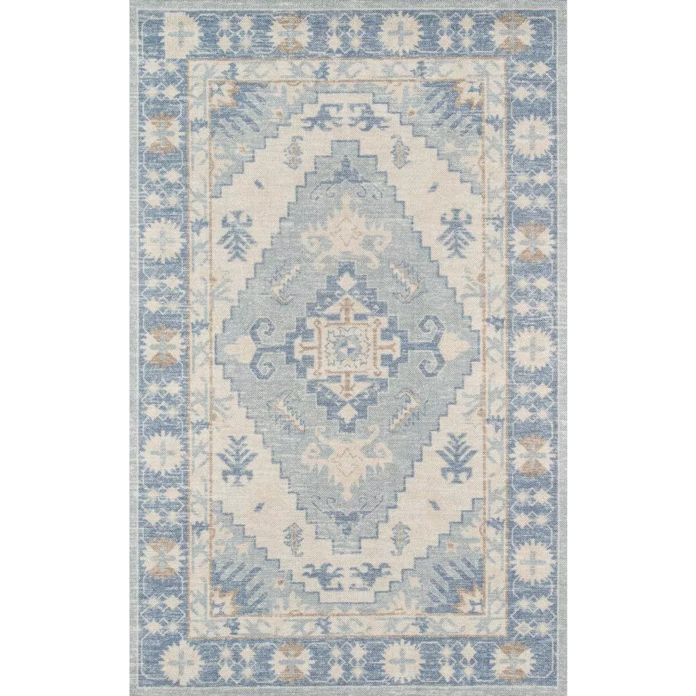 Momeni Traditional Rectangle Area Rug, Blue,