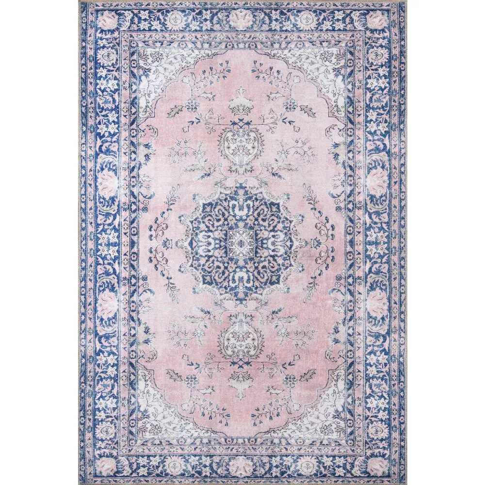 Momeni Traditional Rectangle Area Rug, Pink