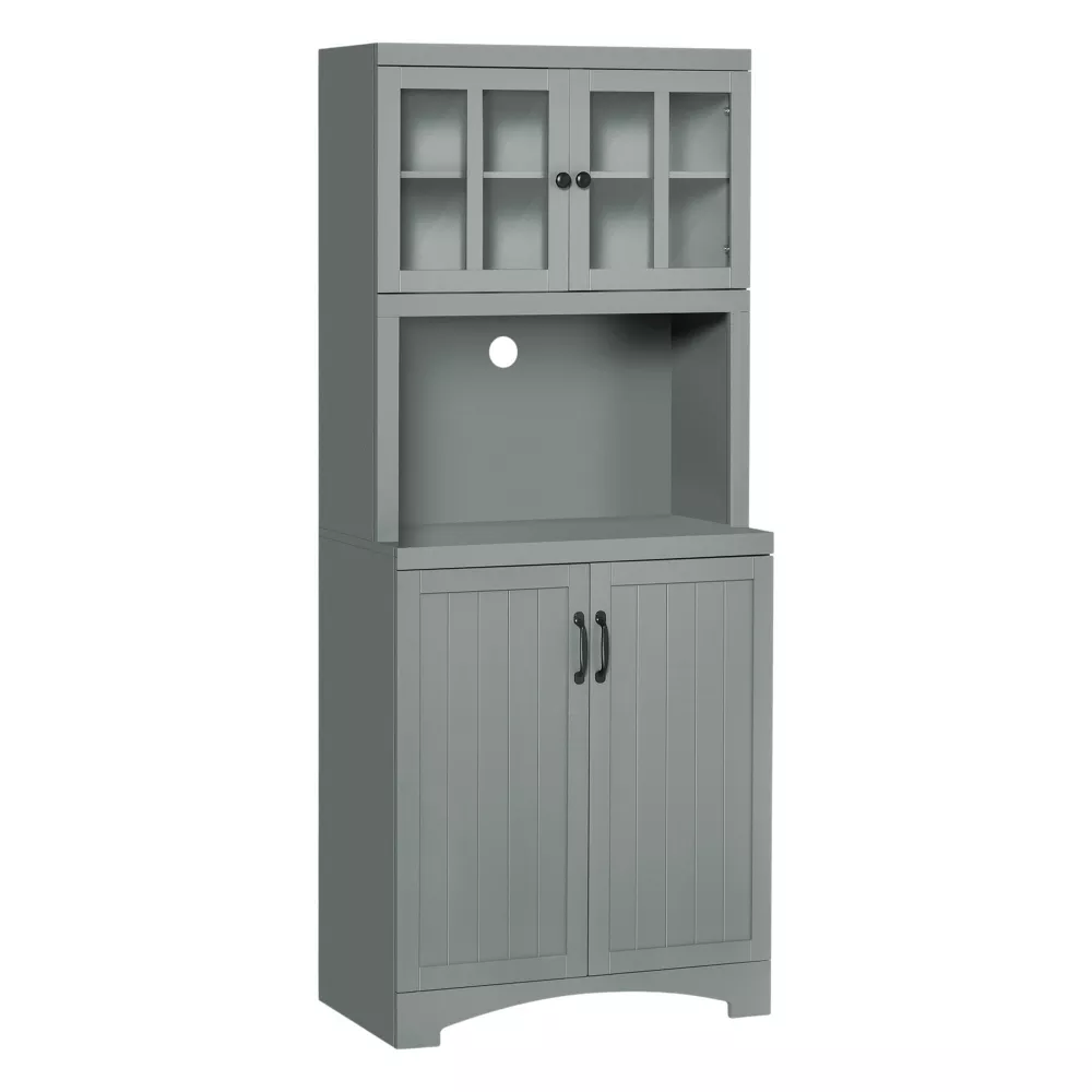 Multi-Purpose Kitchen Cabinet with Adjustable Shelves, Doors, and Storage