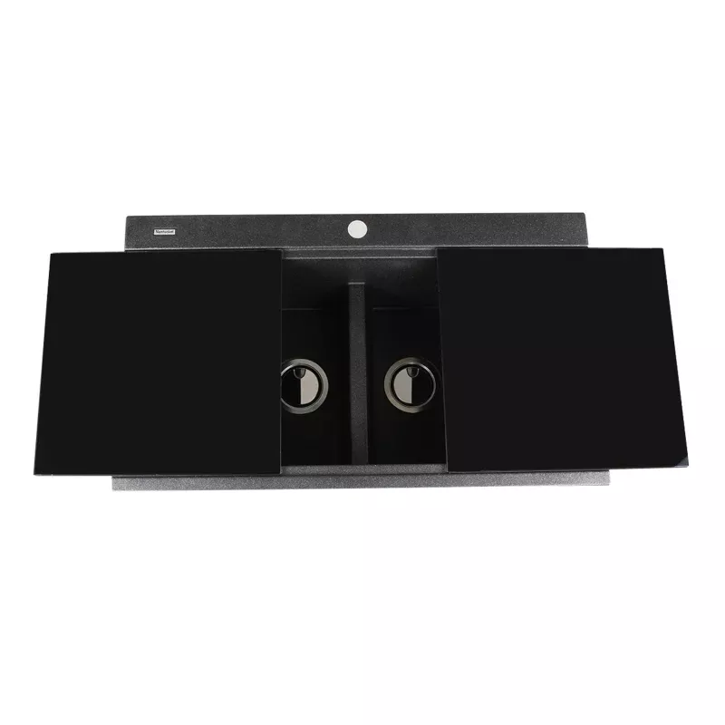 Nantucket Sinks Large Double Bowl Prep Station Topmount Granite Composite