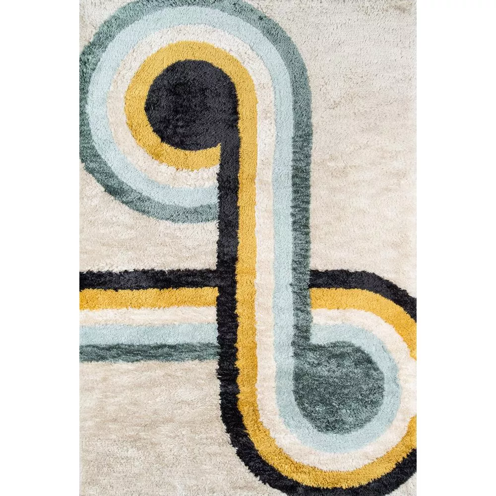 Novogratz Modern Rectangle Area Rug, Blue,