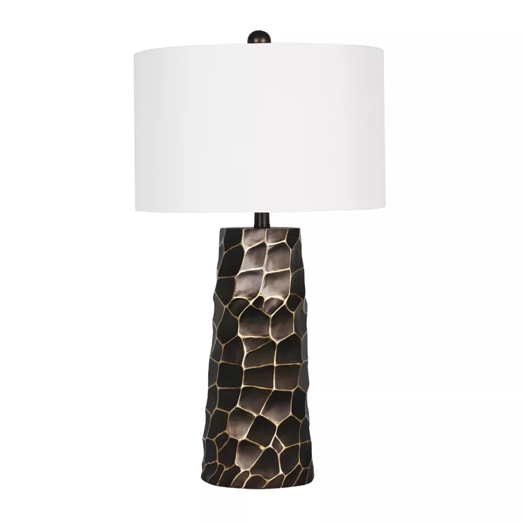 Oil Rubbed Table Lamp with Polynesian Style Design