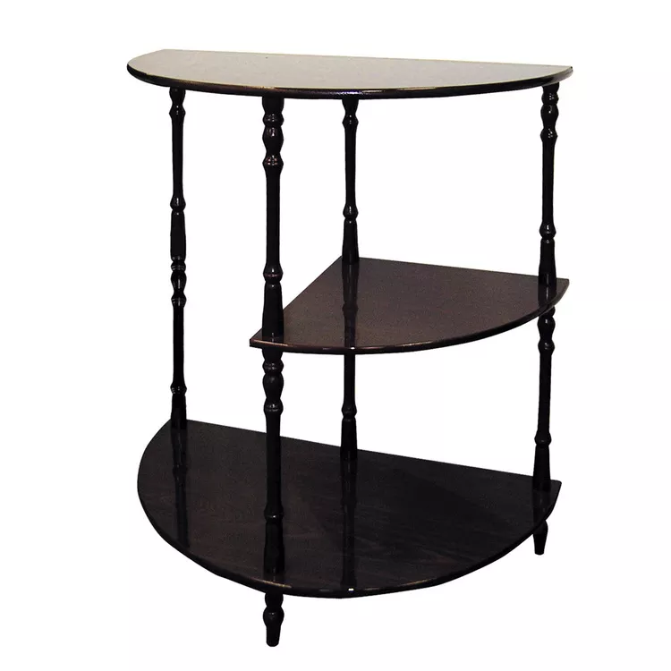 ORE International Cherry 3-Tier Half Table - Nightstand & Side Table