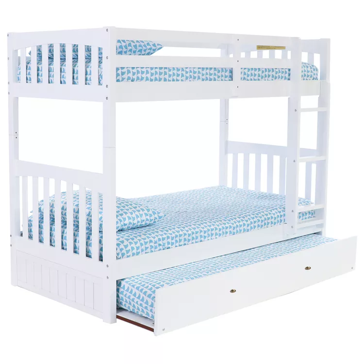 OS Home Bunk Bed with Trundle - White Pine