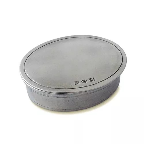 Oval Dresser Box by Match Pewter