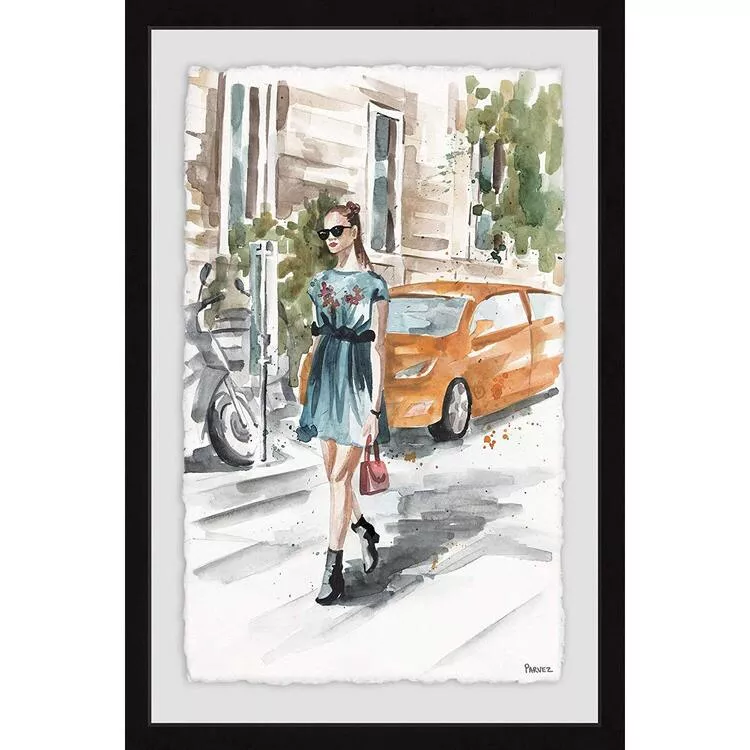 Parvez Taj Sidewalk Chic Framed Painting Print