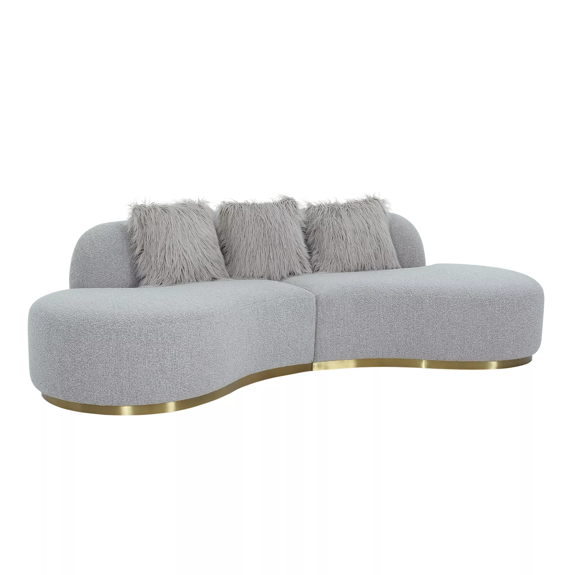Pasargad Home Simona Upholstered Sofa with 3 Pillows