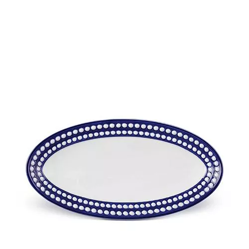 Perlee Bleu Oval Platter, Small by L'Objet