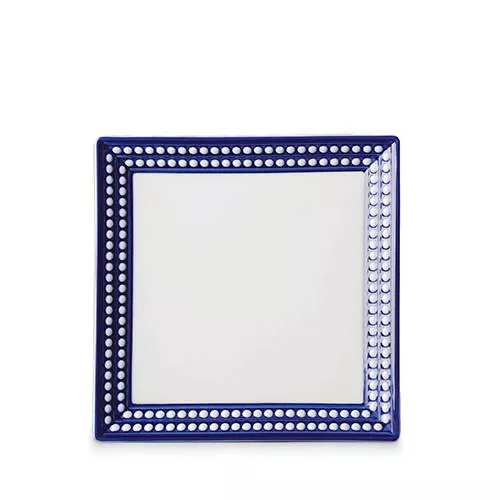 Perlee Bleu Square Tray by L'Objet