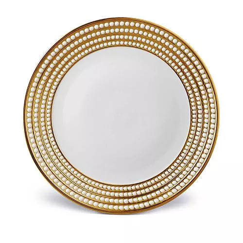 Perlee Gold Charger Plate by L'Objet
