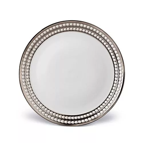 Perlee Platinum Dinner Plate by L'Objet