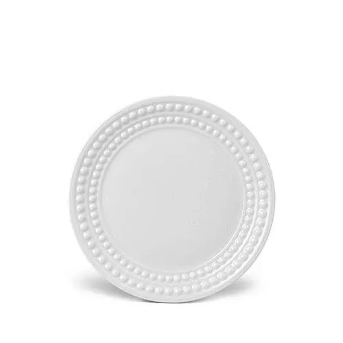 Perlee White Bread & Butter Plate by L'Objet