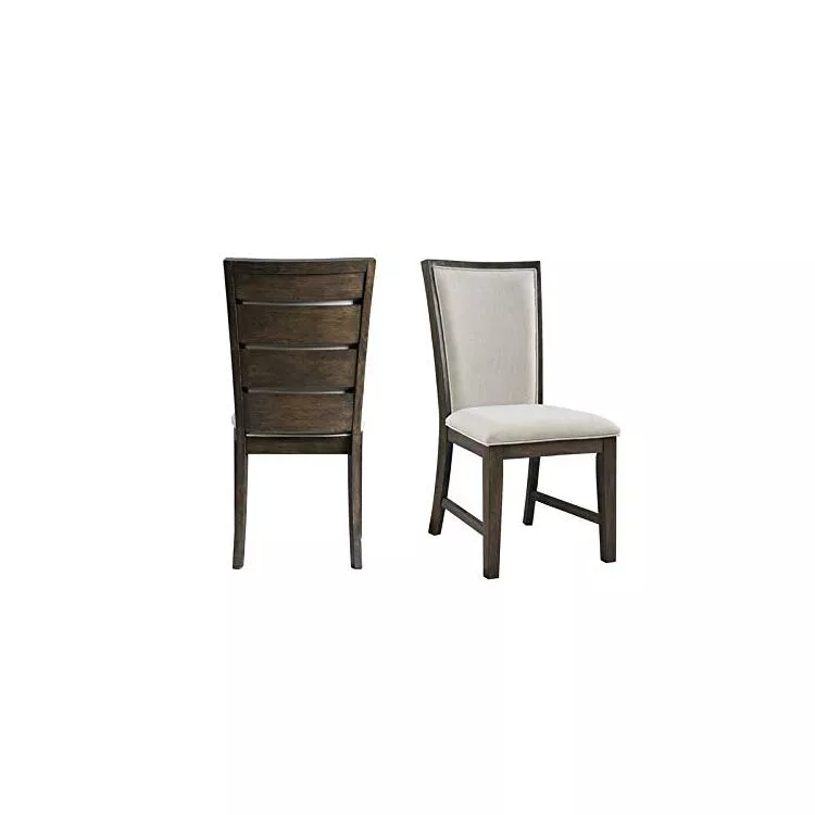 Picket House Jasper?Slat Back Side Chairs - Gray & Walnut Finish
