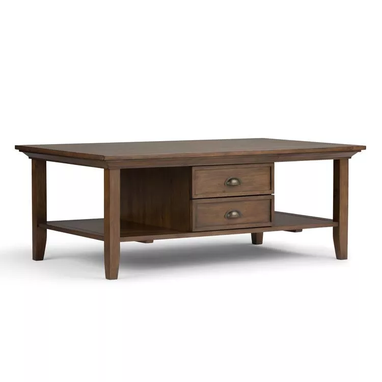 Pine Coffee Table with Storage Drawers - CCT Global Sourcing