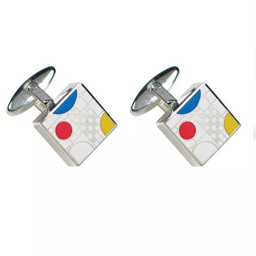 Playhouse White Cufflinks by Frank Lloyd Wright for Acme Studio