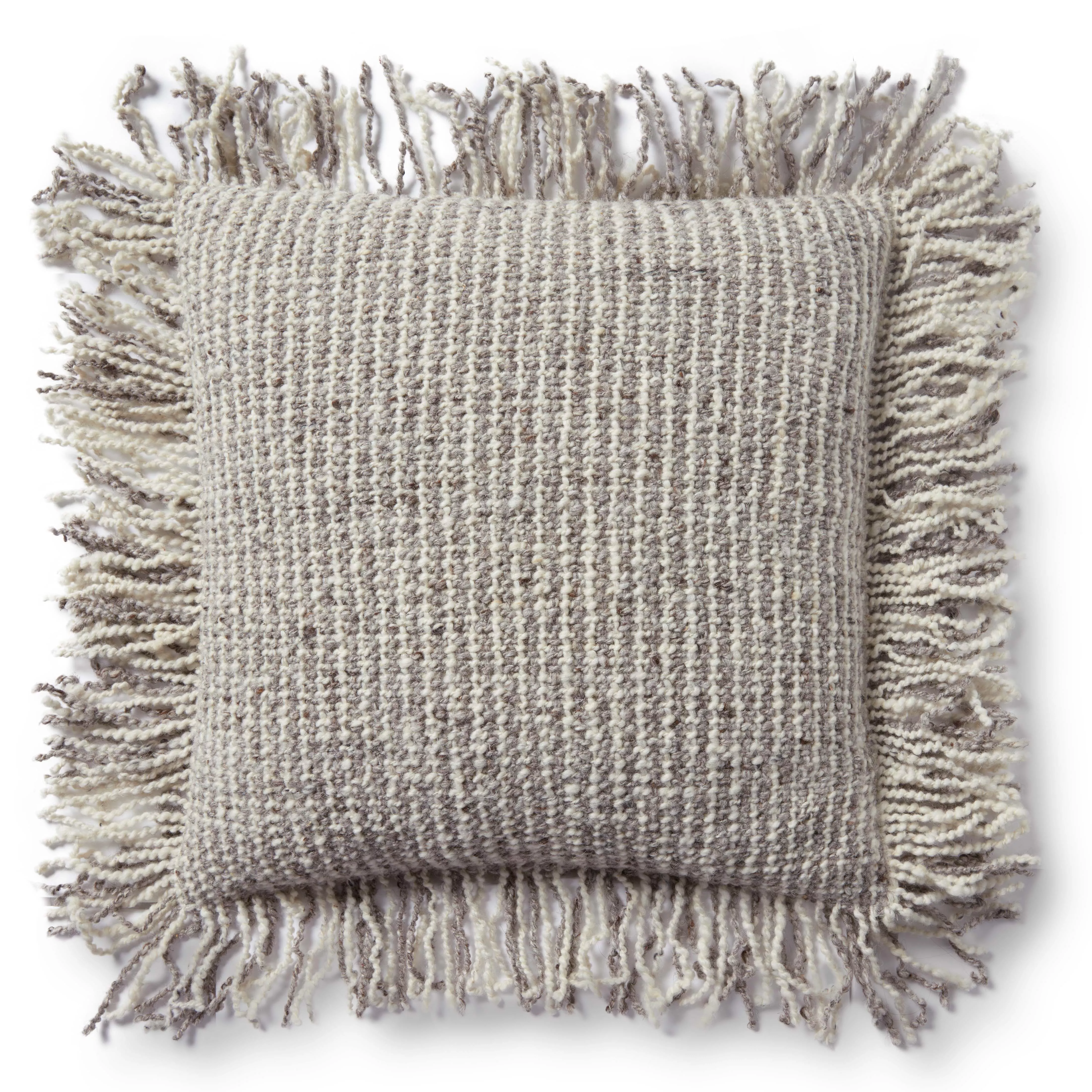 PLL0033 Ivory/Beige 22"x22" Down Pillow