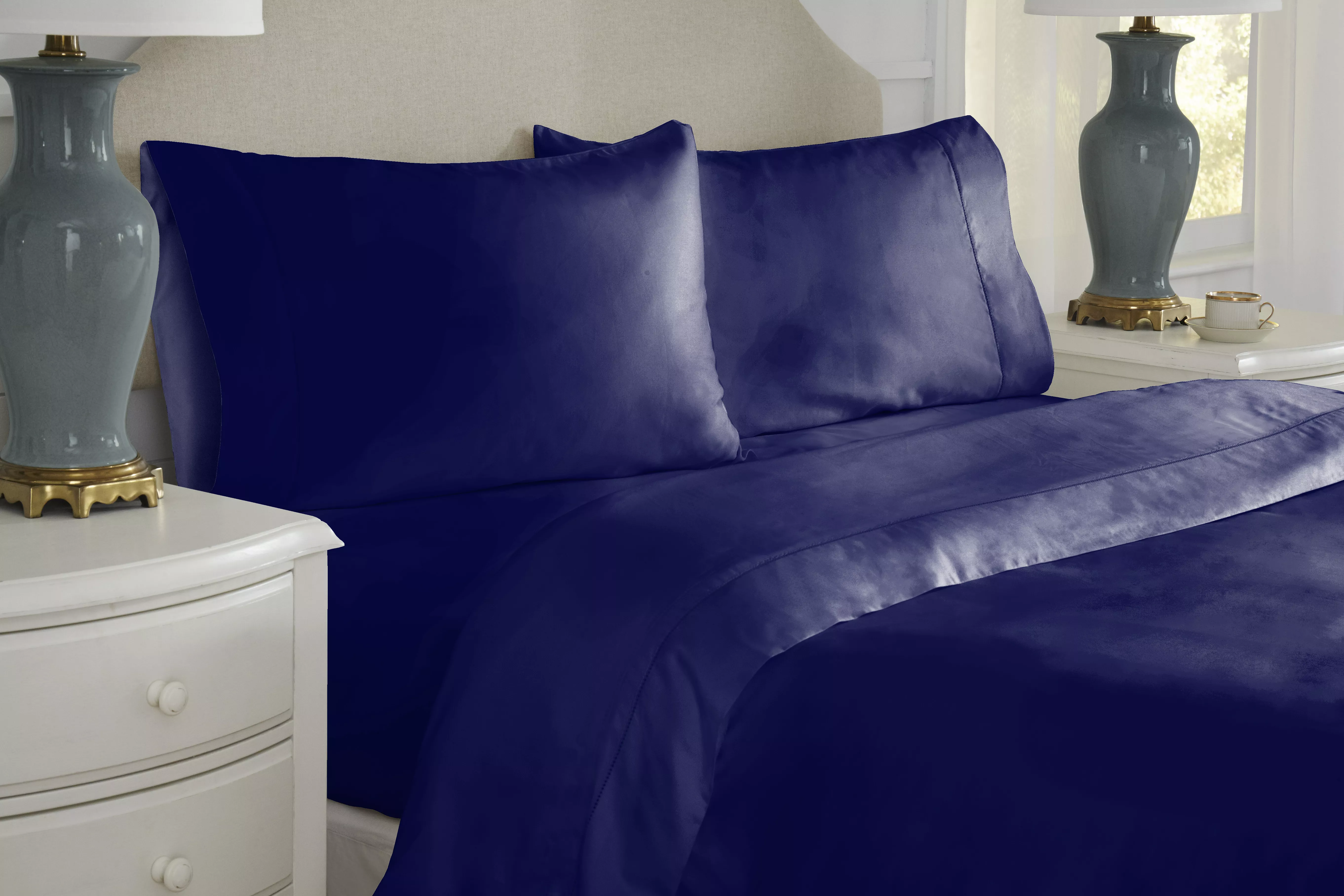 Pointehaven 525 Thread count long staple cotton deep pocket oversized 4 pc sheet set.