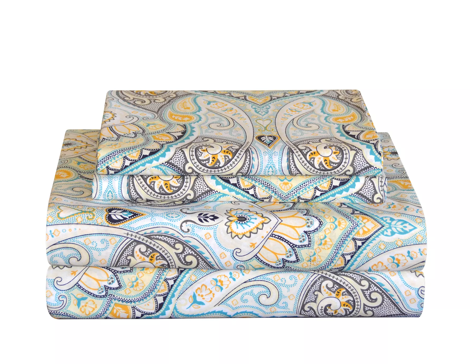 Pointehaven Cedar 200 Thread Count Printed Cotton 3 pc Sheet Set