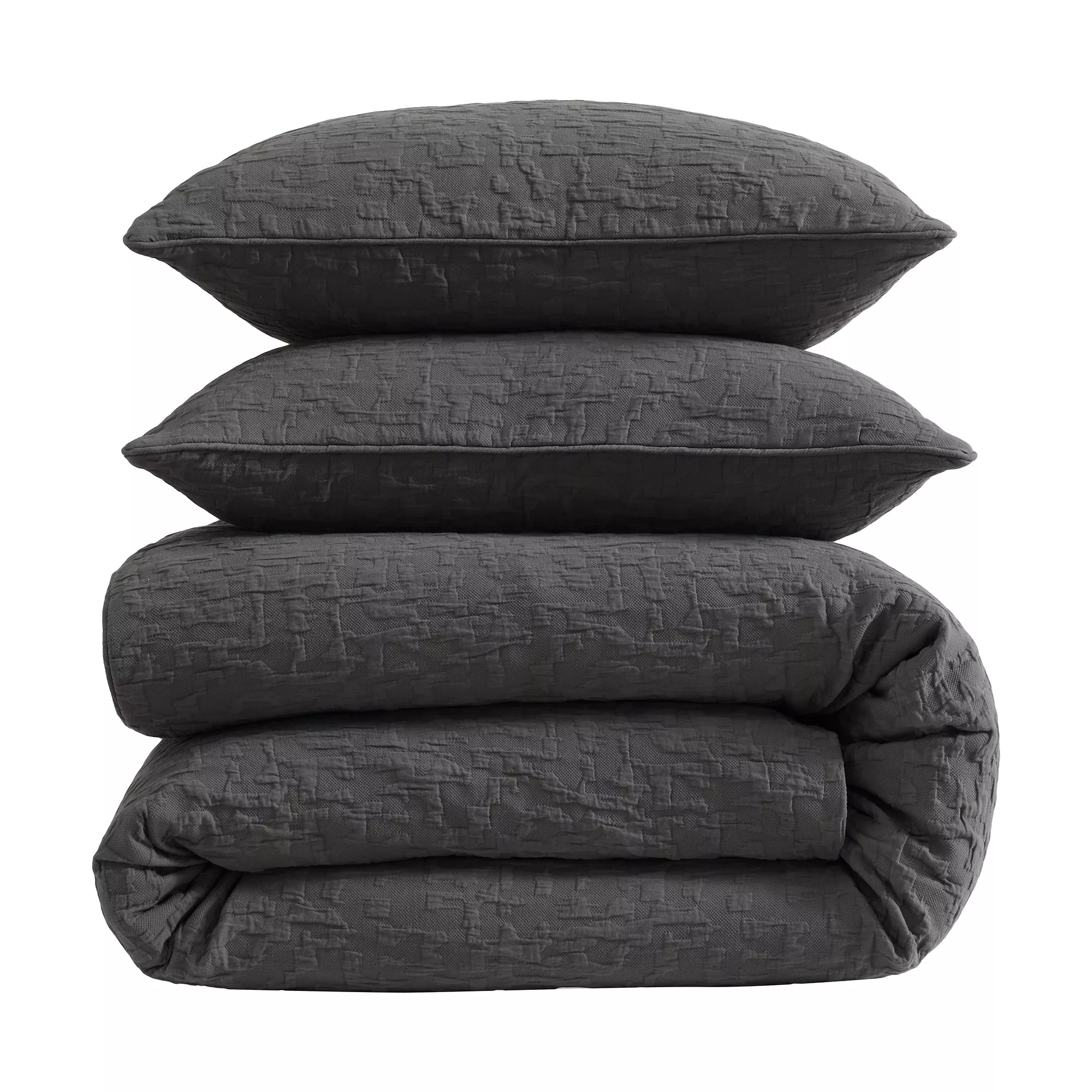 Porto Gray King Duvet Cover Set
