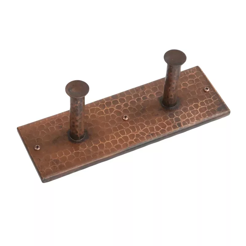 Premier Copper Products Hand Hammered Copper Double Robe/Towel Hook