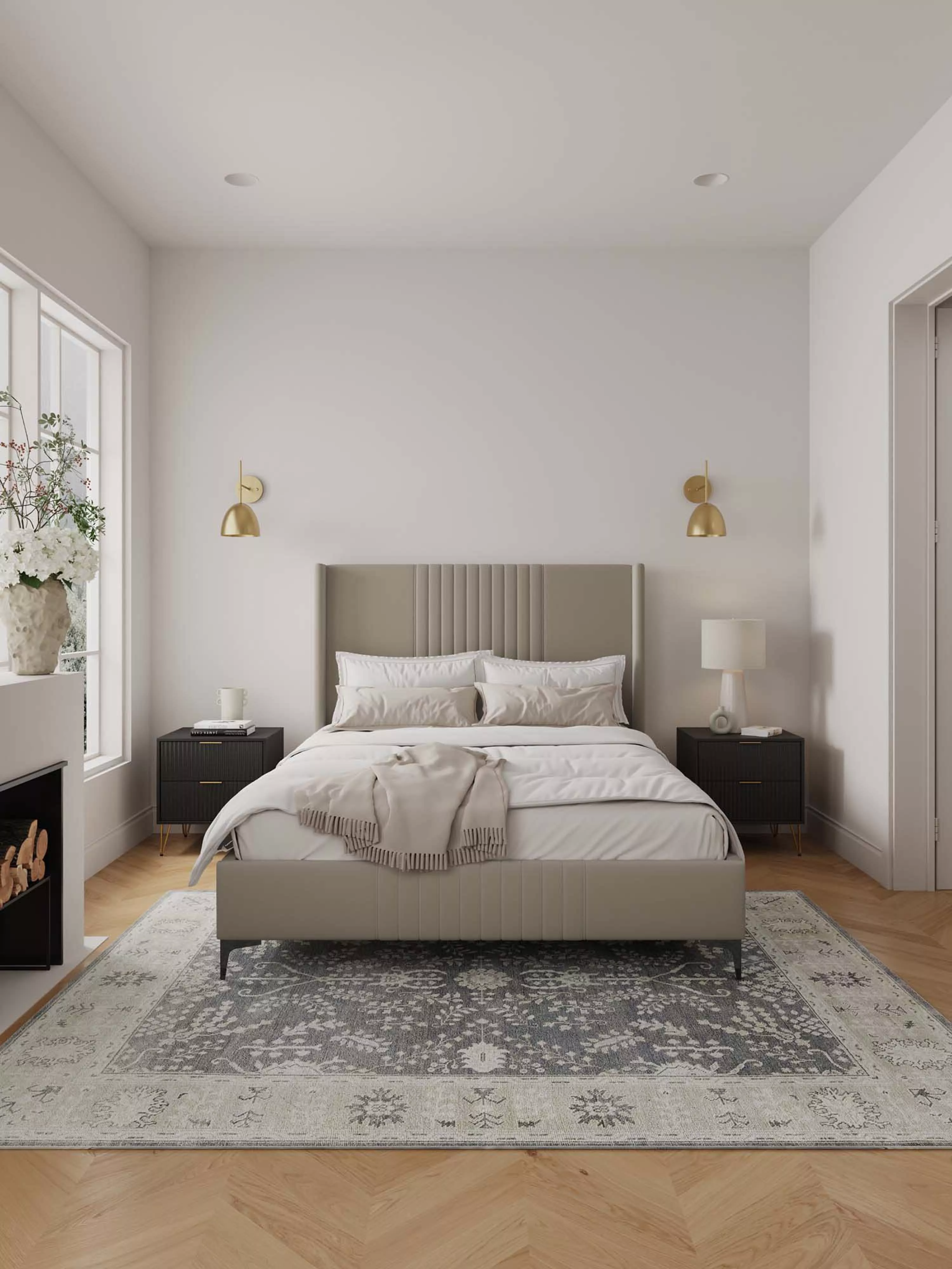 Promenade Beige Queen Bed